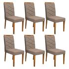 Conjunto 6 cadeiras Caroline Ipê/ - Pr Móveis