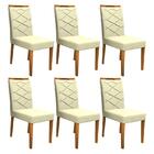 Conjunto 6 cadeiras Caroline Ipê/ - Pr Móveis