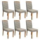 Conjunto 6 cadeiras Caroline Ipê/ - Pr Móveis