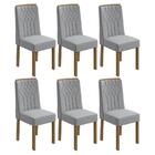 Conjunto 6 cadeiras Exclusive Amêndoa/ - Móveis Lopas