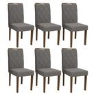Conjunto 6 cadeiras Isabela Amêndoa/ - Pr Móveis