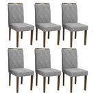 Conjunto 6 cadeiras Isabela Amêndoa/ - Pr Móveis