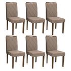 Conjunto 6 cadeiras Isabela Amêndoa/ - Pr Móveis