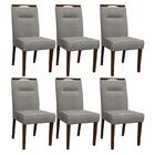 Conjunto 6 cadeiras Itália Amêndoa/ - Pr Móveis