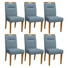 Conjunto 6 cadeiras Itália Ipê/ - Pr Móveis