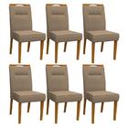 Conjunto 6 cadeiras Itália Ipê/ - Pr Móveis