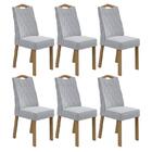 Conjunto 6 cadeiras Vênus Amêndoa/ - Móveis Lopas