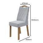 Conjunto 6 cadeiras Vênus Amêndoa/ - Móveis Lopas