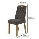 Conjunto 6 cadeiras Vênus Amêndoa/ - Móveis Lopas