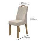 Conjunto 6 cadeiras Vênus Amêndoa/ - Móveis Lopas