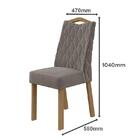 Conjunto 6 cadeiras Vênus Amêndoa/ - Móveis Lopas