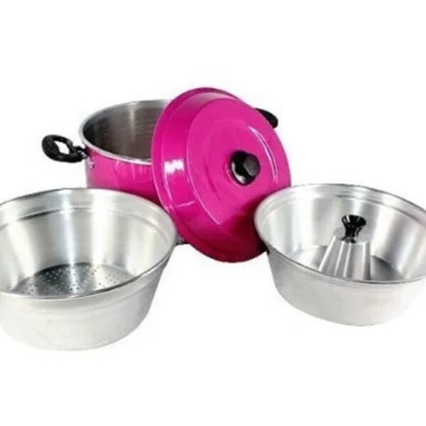 Conjunto 6x1 Cozimento A Vapor Continental Rosa (3pçs)