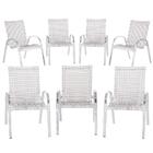 Conjunto 7 Cadeiras Colombia Para Área Externa Em Aluminio E