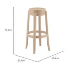 Conjunto 8 Banquetas Em Polipropileno Shine Plus Cappuccino