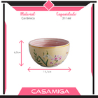 Conjunto 8 Bowl Tigela Cerâmica 311ml Juliet Flor Colorido