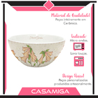 Conjunto 8 Bowl Tigela Cerâmica 550ml Lovely Garden