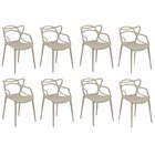 Conjunto 8 Cadeiras Allegra Pp Nude