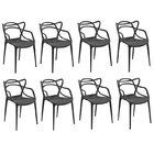 Conjunto 8 Cadeiras Allegra Pp Preto