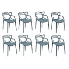 Conjunto 8 Cadeiras Allegra Verde Petróleo