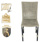 Conjunto 8 Cadeiras Cannes Corda Náutica E Mesa Retangular Ri