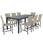 Conjunto 8 Cadeiras Cannes Corda Náutica E Mesa Retangular Ri