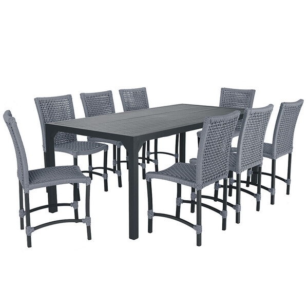 Conjunto 8 Cadeiras Cannes Corda Náutica E Mesa Retangular Ri