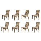 Conjunto 8 Cadeiras Clarice Rufato Animalle Chocolate/imbuia