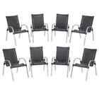 Conjunto 8 Cadeiras Colombia Para Área Externa Em Aluminio E