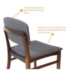 Conjunto 8 Cadeiras De Jantar Madeira Maciça Ayla Estofada Li