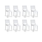 Conjunto 8 Cadeiras De Plástico Polipropileno Empilhável Hydr