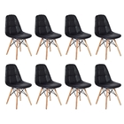 Conjunto 8 Cadeiras Dkr Charles Eames Wood Estofada Botonê Pr
