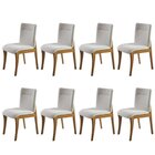 Conjunto 8 Cadeiras Estofadas Debora Espresso Móveis Cinamomo