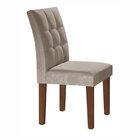 Conjunto 8 Cadeiras Estofadas Hobby Chocolate/cinza