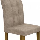 Conjunto 8 Cadeiras Estofadas Hobby Ypê/ Bege