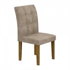 Conjunto 8 Cadeiras Estofadas Hobby Ypê/ Bege