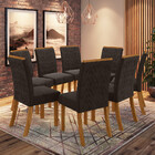 Conjunto 8 Cadeiras Estofadas Juanita Casa 812