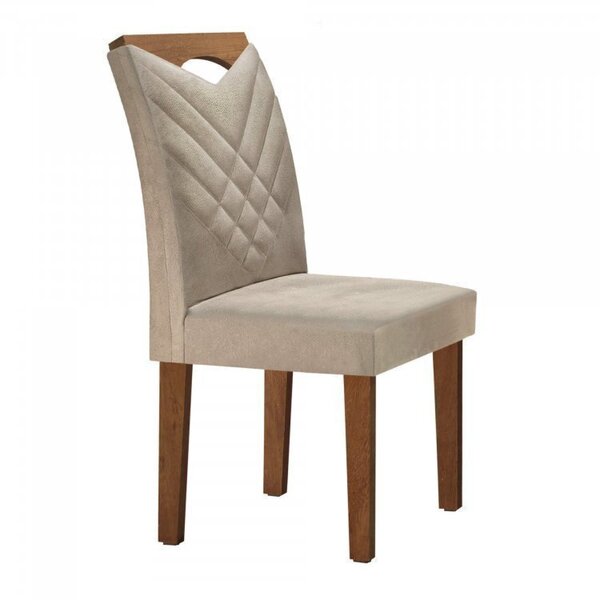 Conjunto 8 Cadeiras Estofadas Texas Chocolate/jacar