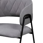 Conjunto 8 Cadeiras Jantar Base Metal Retro Cinza