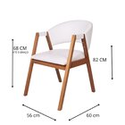 Conjunto 8 Cadeiras Madeira De Eucalipto Estofada Courino Hib