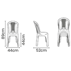 Conjunto 8 Cadeiras Plástico Bistrô Polipropileno Para Bar At