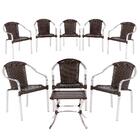 Conjunto 8 Cadeiras Tóquio Mais Uma Mesa De Centro Em Alumini