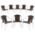 Conjunto 8 Cadeiras Toquio Para Área Externa Em Aluminio E Fi