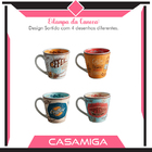 Conjunto 8 Canecas Chá Cerâmica 367ml Momentos Café