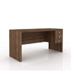 Conjunto 8 Peças Com 2 Escrivaninhas, 3 Gaveteiros, 2 Estante