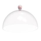 Conjunto 8 Porta Bolos Tortas 25cm Com Cúpula E Pé Rosa Confe