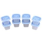 Conjunto 8 Potes Quadrado 70ml Pop Plasútil Azul