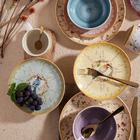 Conjunto 8 Prato Sobremesa Cerâmica 20,4cm Sussurro Pássaro