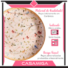 Conjunto 8 Pratos Raso Cerâmica 26,1cm Sussurro Pássaro