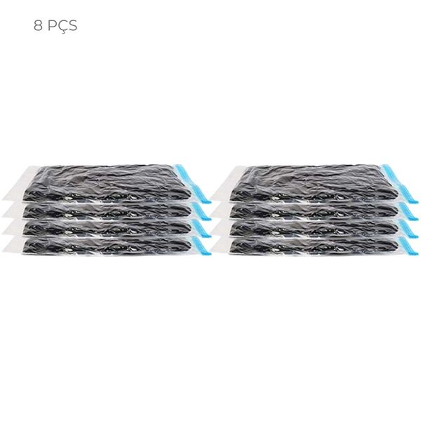 Conjunto 8 Sacos A Vácuo Para Viagem 40x60cm Otimiza Espaço