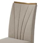 Conjunto 8 cadeiras Apogeu Amêndoa/ - Móveis Lopas